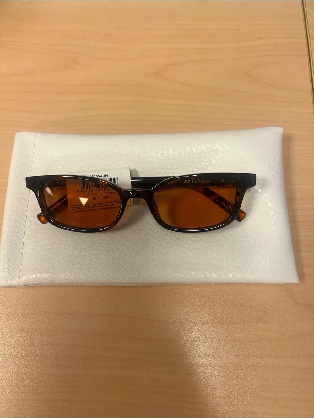 Le Specs Tortoiseshell Sunglasses with Amber Lenses